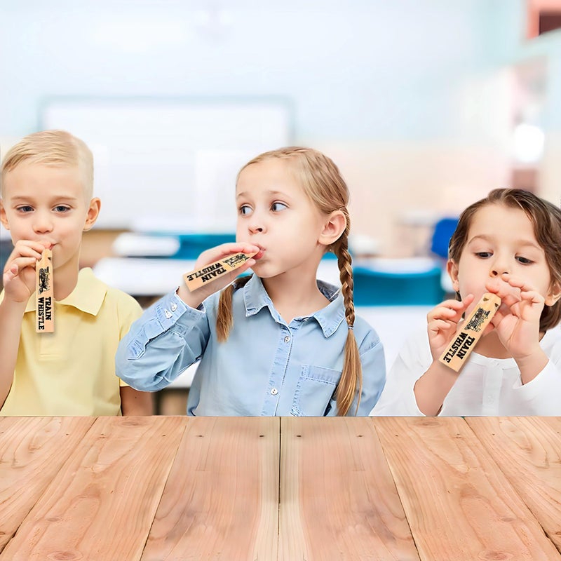 رينكو صفارات قطار خشبية من رينكو 5.75 - 12 عبوة - Image 4